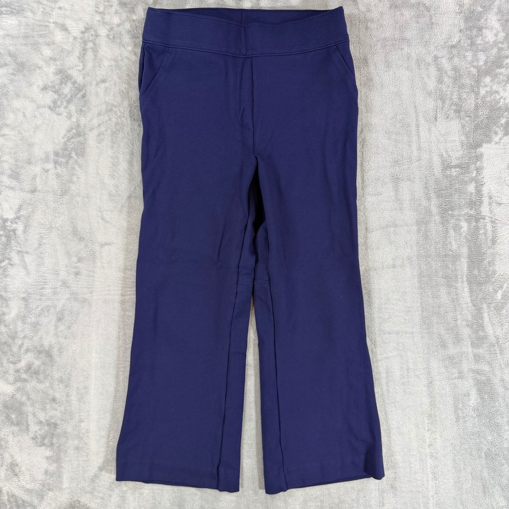 Spanx The Perfect Pant Women's Size SP Small Petite Navy Blue Flare Leg Trousers